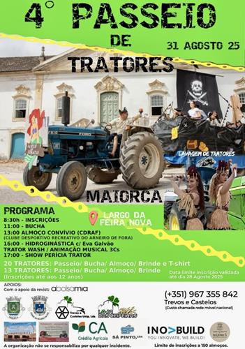 Maiorca recebe 4.º Passeio de Tratores no domingo 31 de agosto