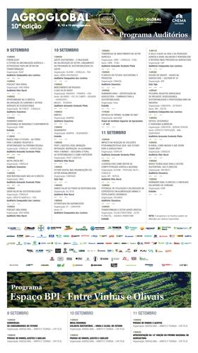 Programa dos auditórios e do espaço BPI - Entre Vinhas e Olivais na Agroglobal 2025